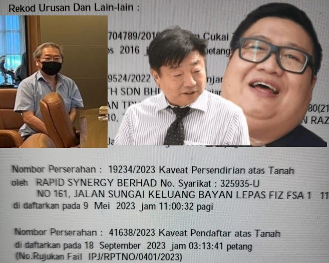 YNH Property assets seized; from left to right; Yu Kuan Chon, Yu Kuan Huat and Chan Weng Fui, aka Daniel Chan