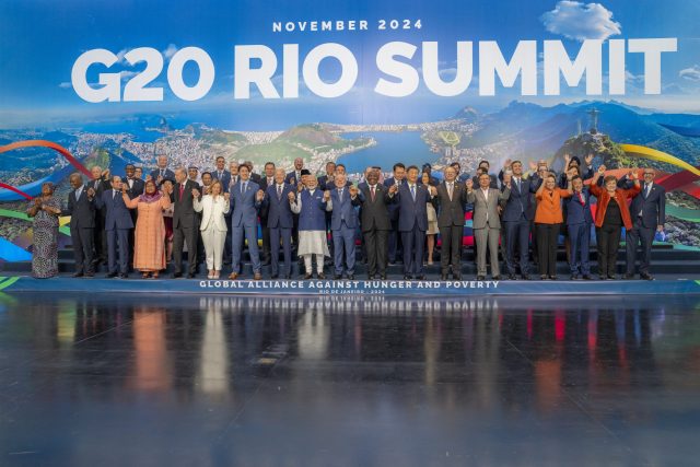 Heads of state gather at the Museum of Modern Art in Rio de Janeiro for the 2024 G20 summit discussions.