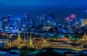 The Role of Casinos, Cryptocurrency, and Underground Banking in Fueling Crime Across East and Southeast Asia Bangkok Skyline At Night