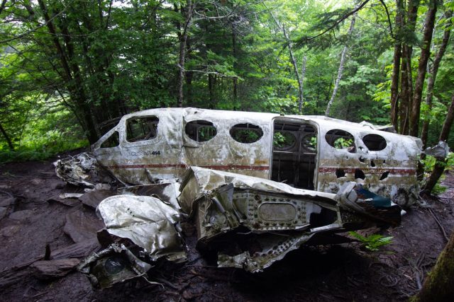 SATENA Flight Crashes Near Cúcuta, Killing All 15 On Board Rescue teams walk the rugged crash site where a white SATENA Beechcraft 1900 lies broken near Cúcuta