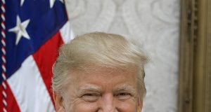 UN Climate Panel Retires RCP8.5 Worst-Case Scenario President Donald Trump speaks at a podium with the UN climate committee logo visible in the background