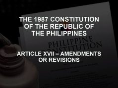 Philippines Senate Targets Charter Change Again Philippines Senate 1987 Constitution Amendment