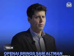 OpenAI Board Ousts CEO Sam Altman Over Safety Concerns OpenAI logo displayed on a dark screen with a red 'Removed' stamp overlaying Sam Altman's portrait.