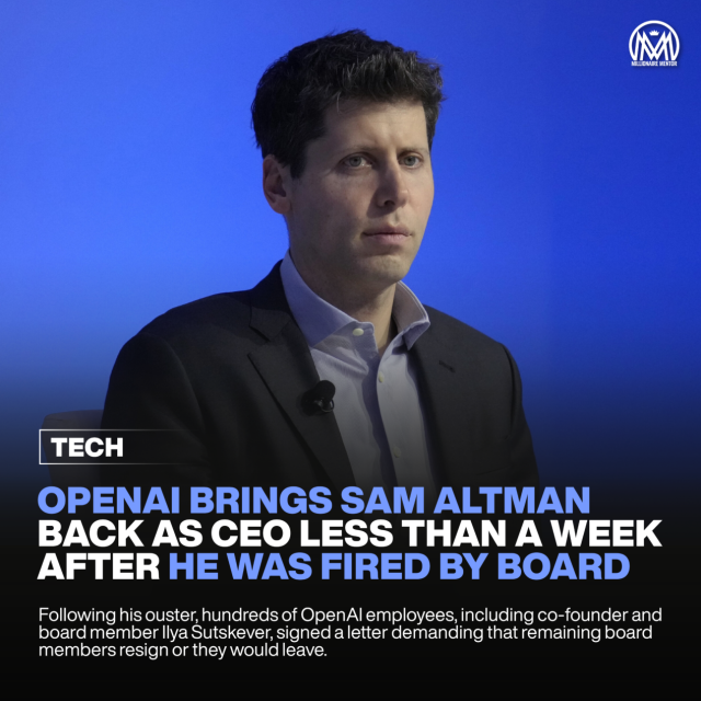 OpenAI logo displayed on a dark screen with a red 'Removed' stamp overlaying Sam Altman's portrait.