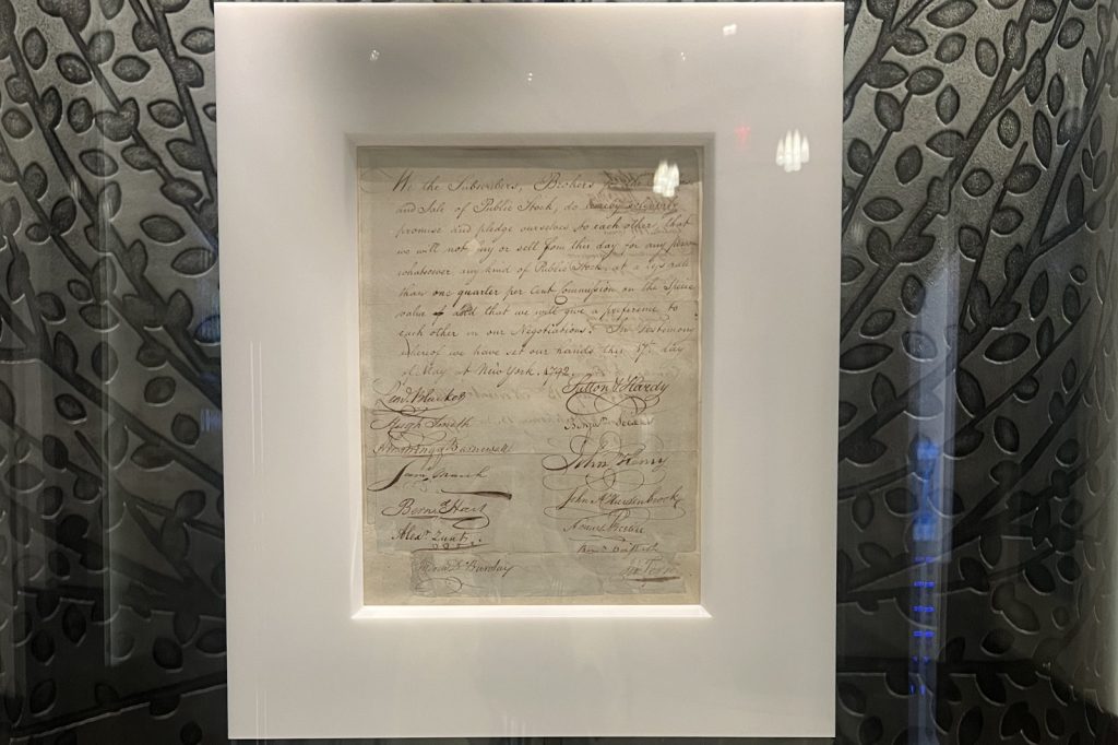 Buttonwood Agreement birthed Wall Street and NYSE in 1792