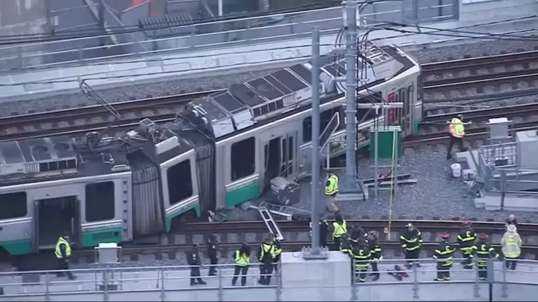 Five Injured in Massachusetts Green Line Train Collision and Derailment