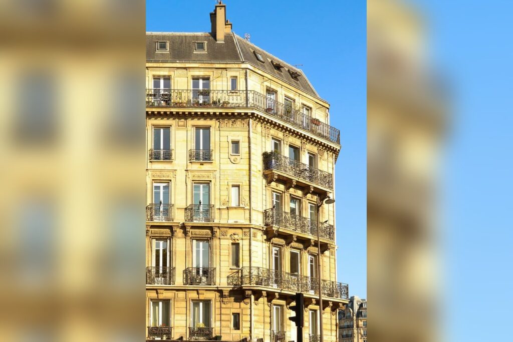 Paris Haussmann Apartment Building Facade