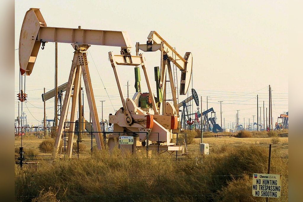 Oil Pump Jack In A Field