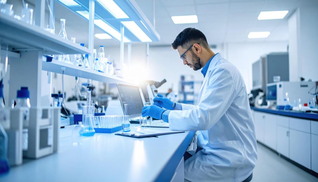 Researcher In A Medical Laboratory